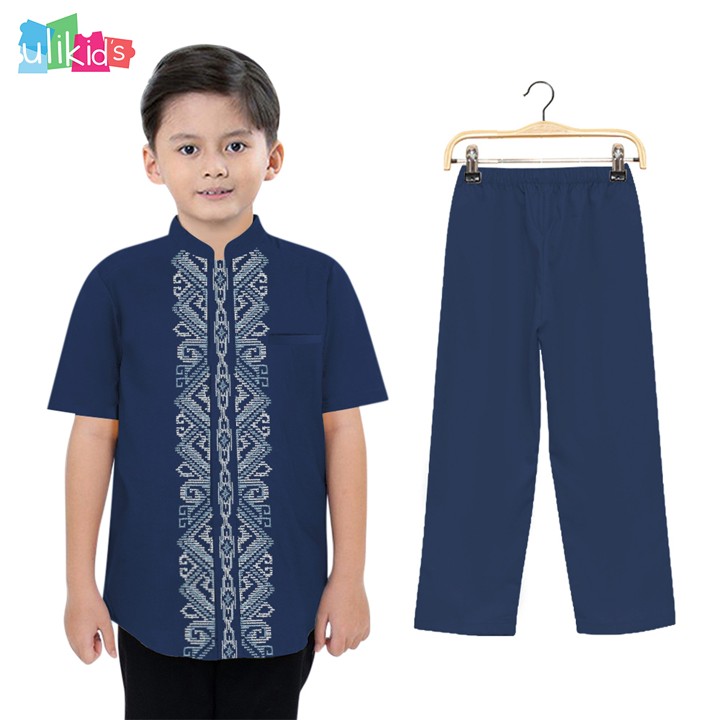 Ulikids Baju Muslim Set Setelan Koko Anak Anak Laki-Laki Kom