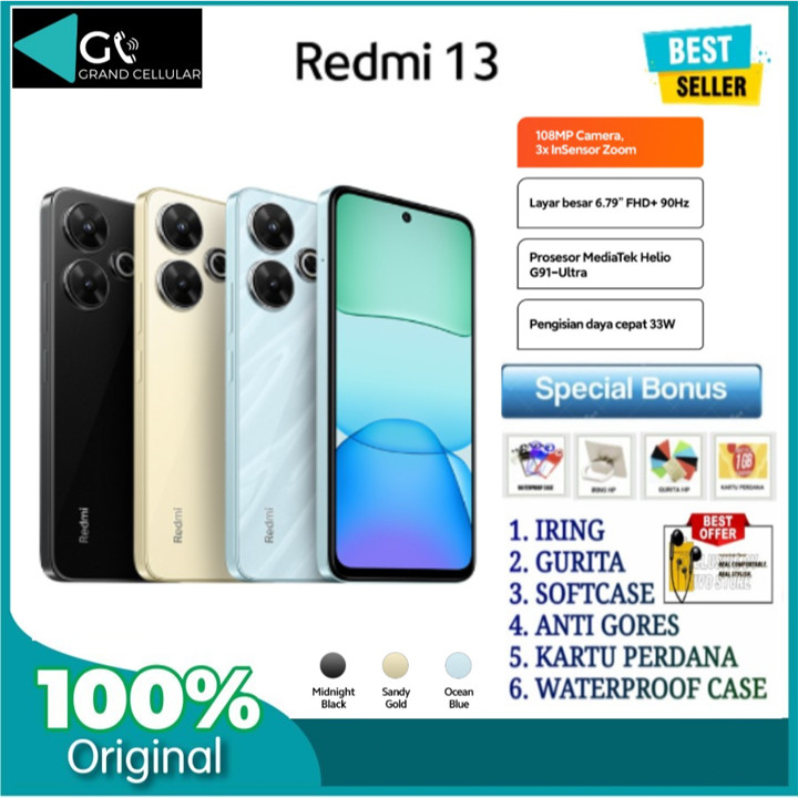Xiaomi Redmi 13 (8GB/128GB) | (8GB/256GB) | Kamera 108 MP Su