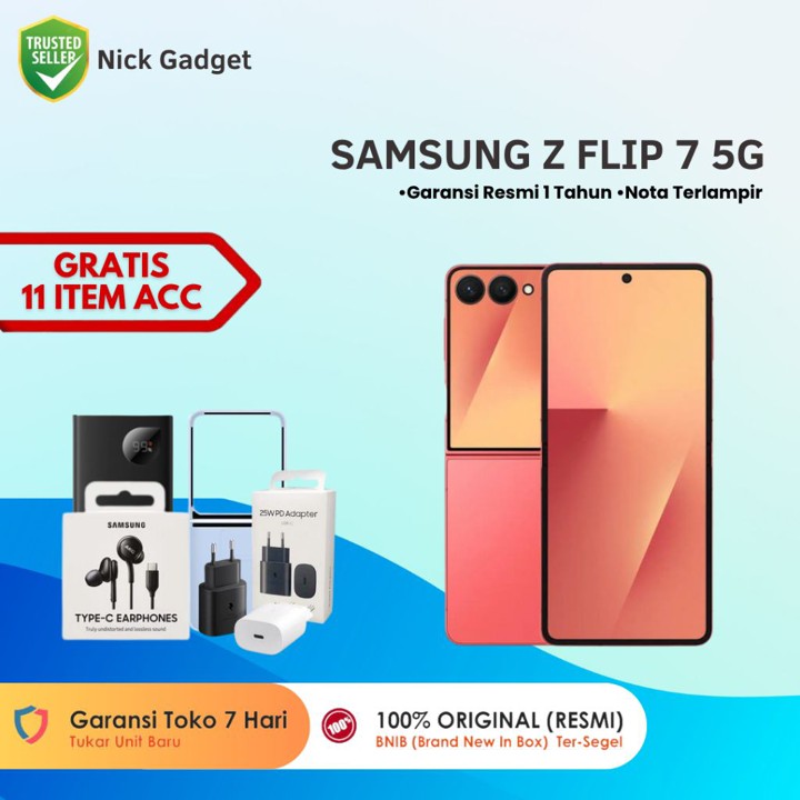 SAMSUNG GALAXY Z FLIP 7 5G 12GB/256GB 12GB/512GB GARANSI RES