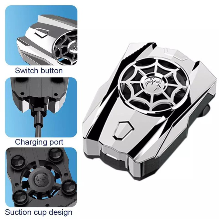 SPIDER Cooling fan with batterai mobile phone cooler radiato