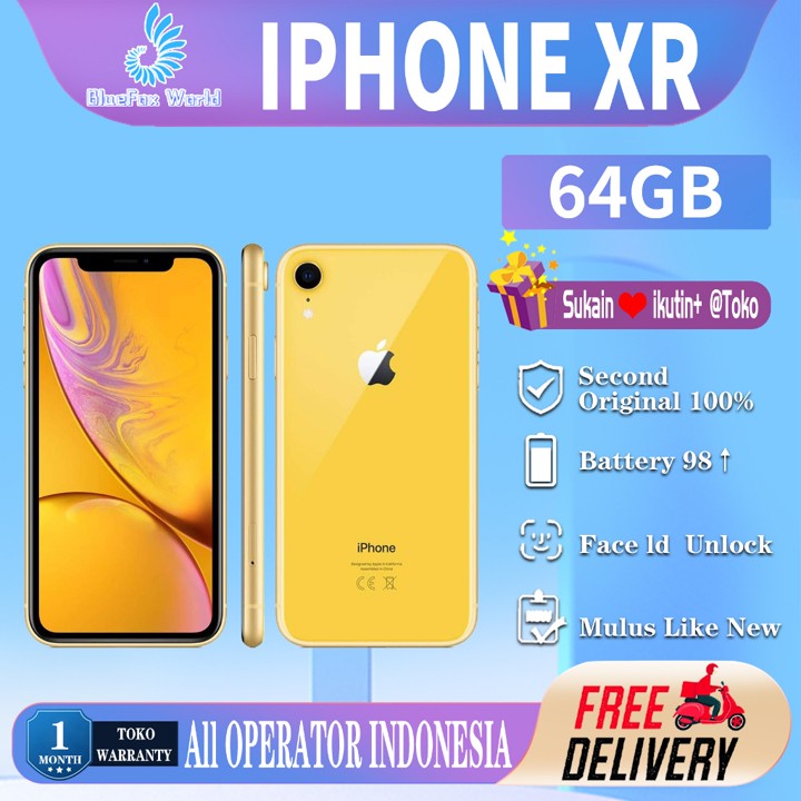 iPhone XR 64GB Second Original100% Fullset All Sim Silent-Ca