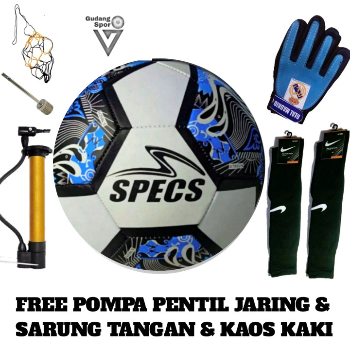 Bola Sepak Specs Batik Size 5 Murah Bonus Pompa Jaring Penti
