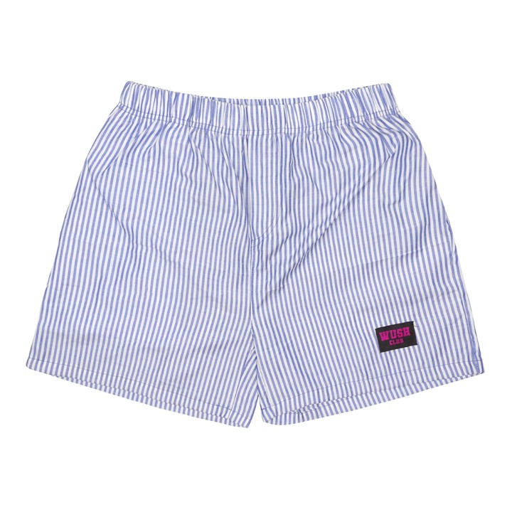 WUSH CLUB CELANA PENDEK PRIA WANITA KOLOR BOXER MOTIF GARIS 