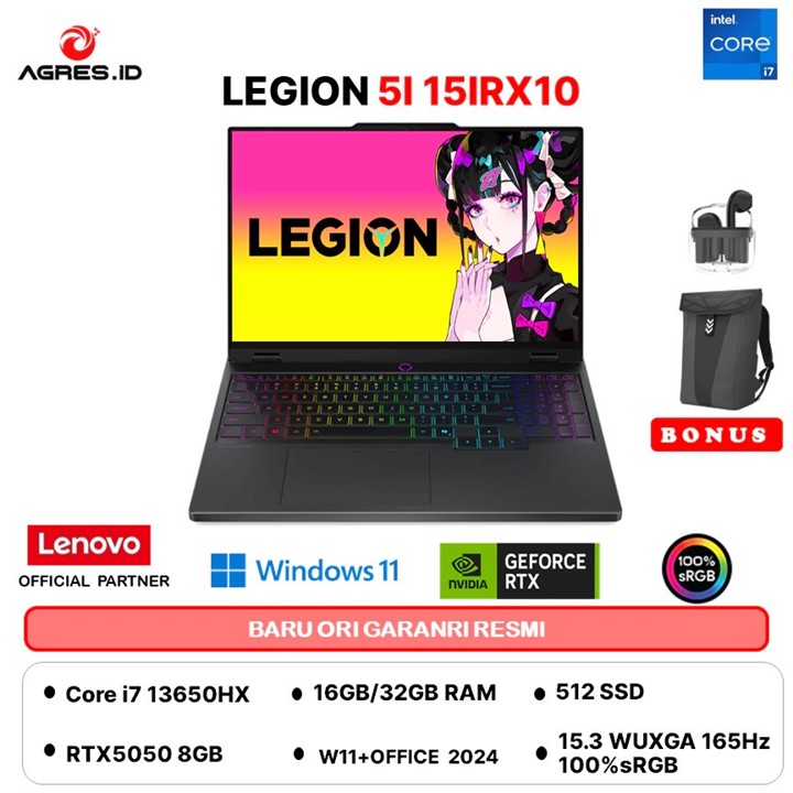 LENOVO LEGION 5I 15IRX10 I7 13650HX RTX5050 8GB - RAM 32GB 5