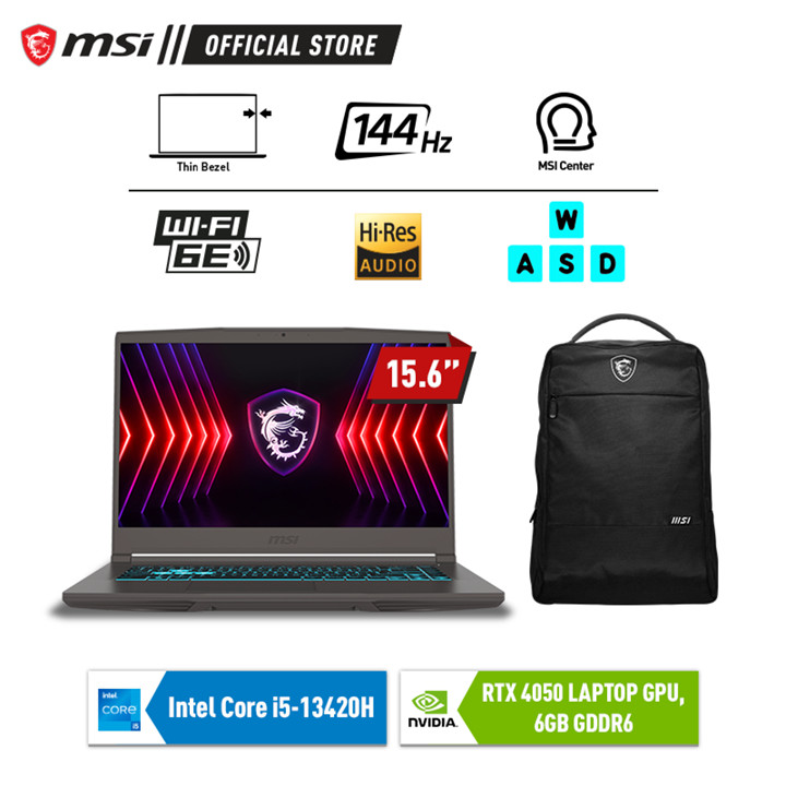 MSI Thin 15 B13V i5-13420H RTX4050 - 16GB 512GB W11 15.6FHD 