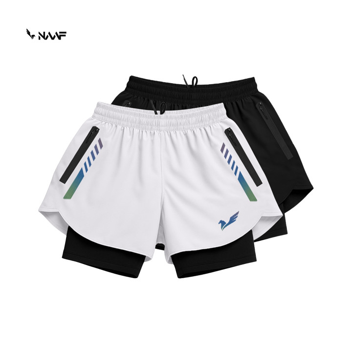 NAAF - Celana Pendek 2in1 Legging Olahraga Outdoor Pria Wani