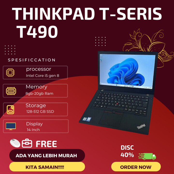 Laptop Lenovo Thinkpad T450/T460/T470/T480 Core i5 Gen 6/6/8