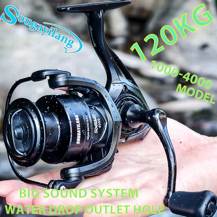 [COD]Sougayilang Hitam Spinning Fishing Reel Sistem Suara Be