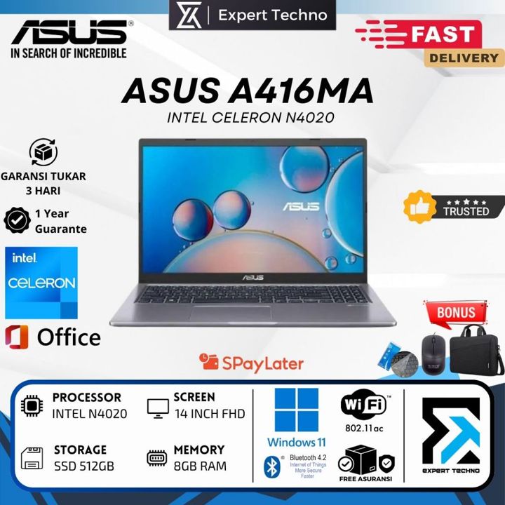 ASUS VivoBook A416MA Intel N4020 DDR4 - 8GB SSD 256GB - 14" 