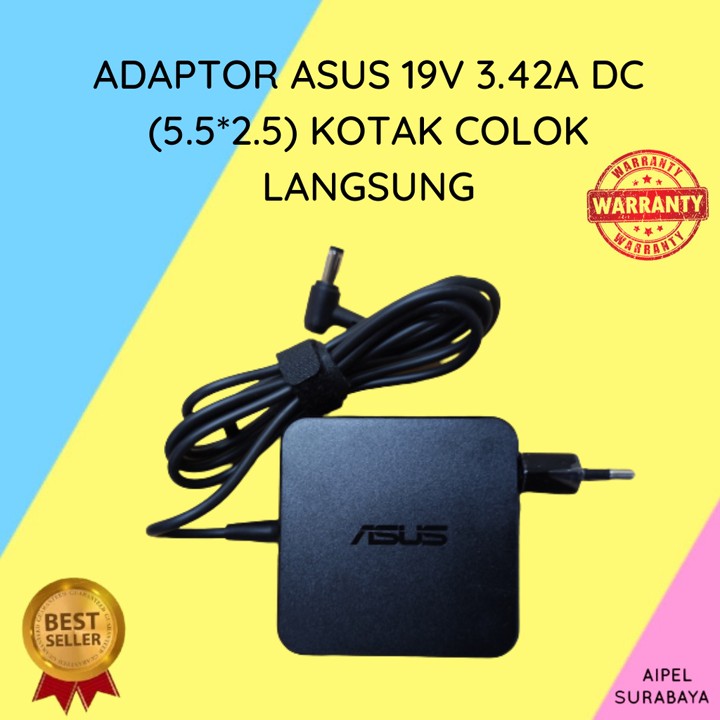 ASUS193425525KCL | ADAPTOR ASUS 19V 3.42A DC (5.5*2.5) KOTAK
