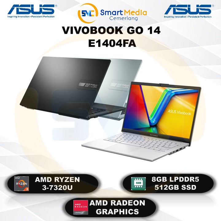 ASUS Vivobook Go 14 E1404FA - Ryzen 3-7320U - 8GB - 512GB - 