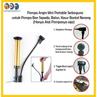 Pompa Sepeda Portable Mini Pump Bicycle Pompa Angin Serbagun