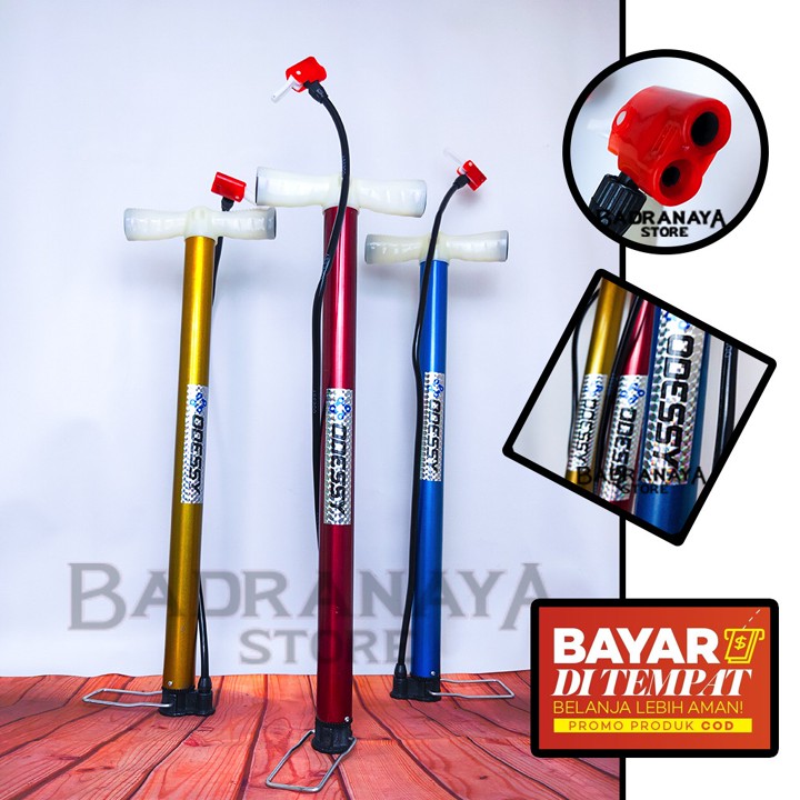 Pompa Tabung Meter Lantai Motor Ban Sepeda Kompaan Angin man