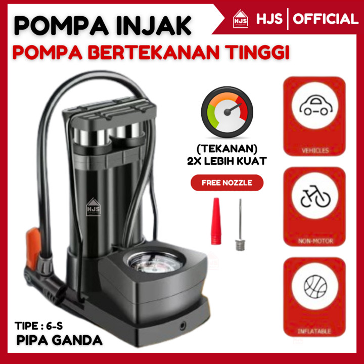[HJS] Pompa Injak Portable Ban Angin Sepeda Motor Mobil Pipa