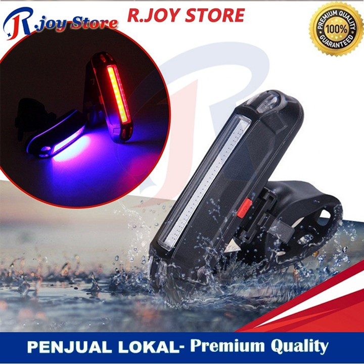 Lampu Sepeda Depan Belakang Tahan Air Waterproof LED Recharg