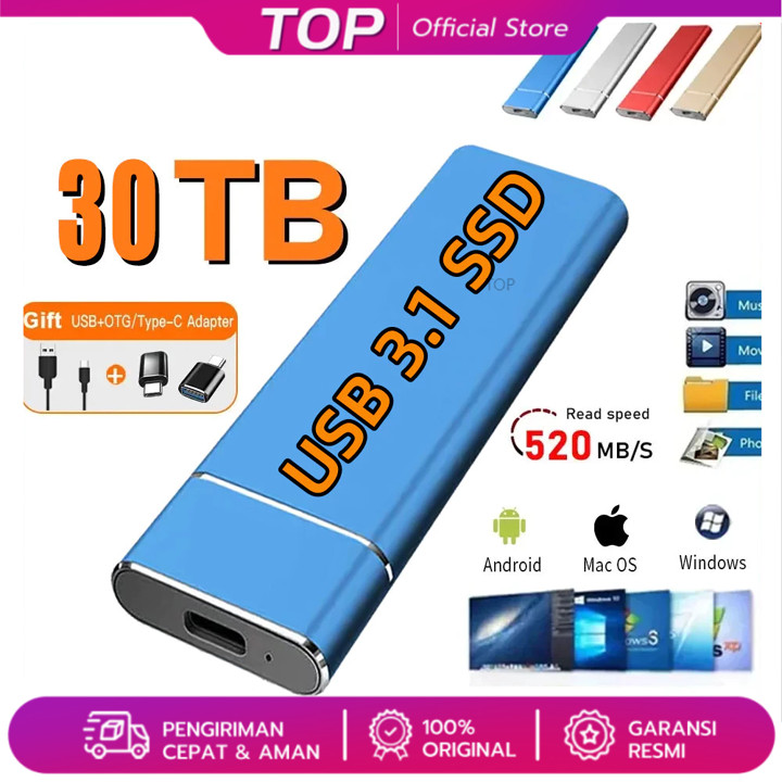 USB3.1 Upgraded SSD Portable External SSD 30TB / 4TB High Sp