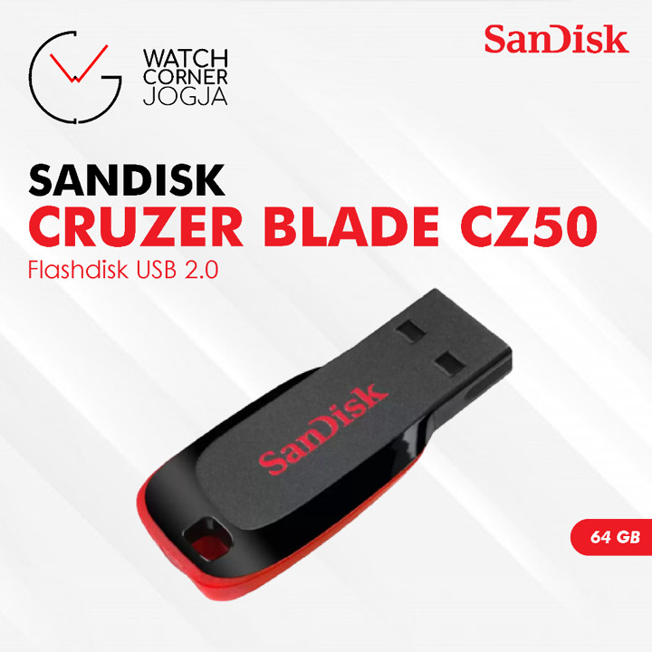 SanDisk Cruzer Blade 64GB CZ50 Flashdisk ORIGINAL GARANSI