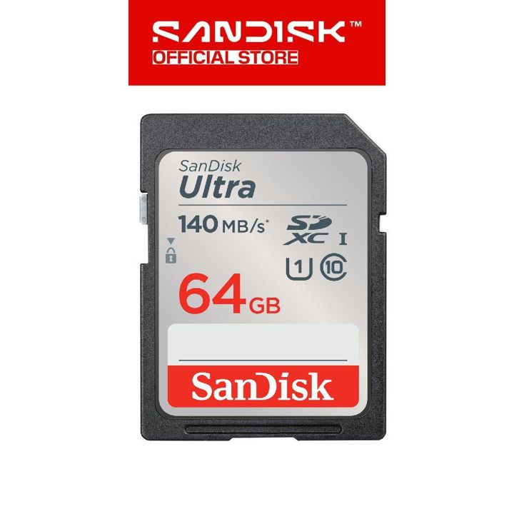 SD Card 64GB SANDISK Ultra UHS-I Class 10 up to 140Mbps - Ga