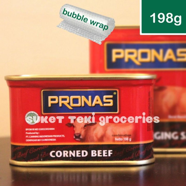 Kornet Daging Sapi Pronas Corned Beef 198 gr GROSIR kemasan 