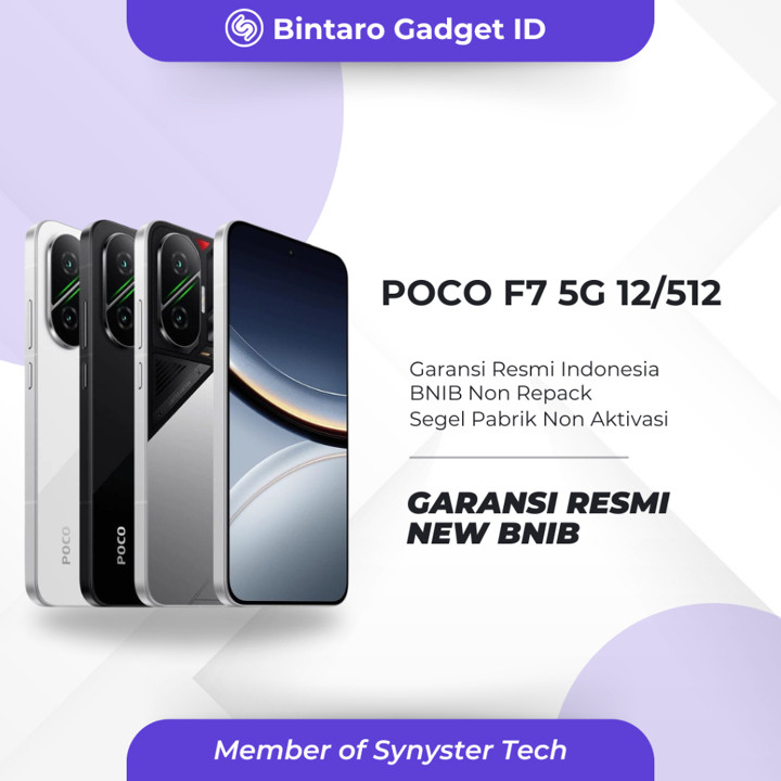 POCO F7 5G 12/512 - Garansi Resmi Indonesia - New BNIB Segel Non Repack