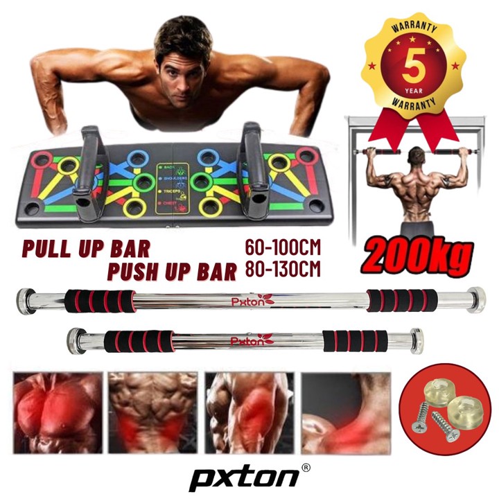 PXTON - Push Up Board  / pull bar / pull up bar / iron gym /