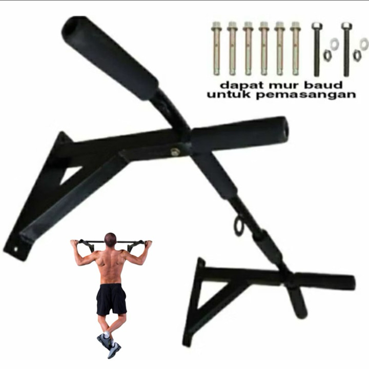 Pull Up Bar 6 Grip Support Gantungan Samsak Tinju