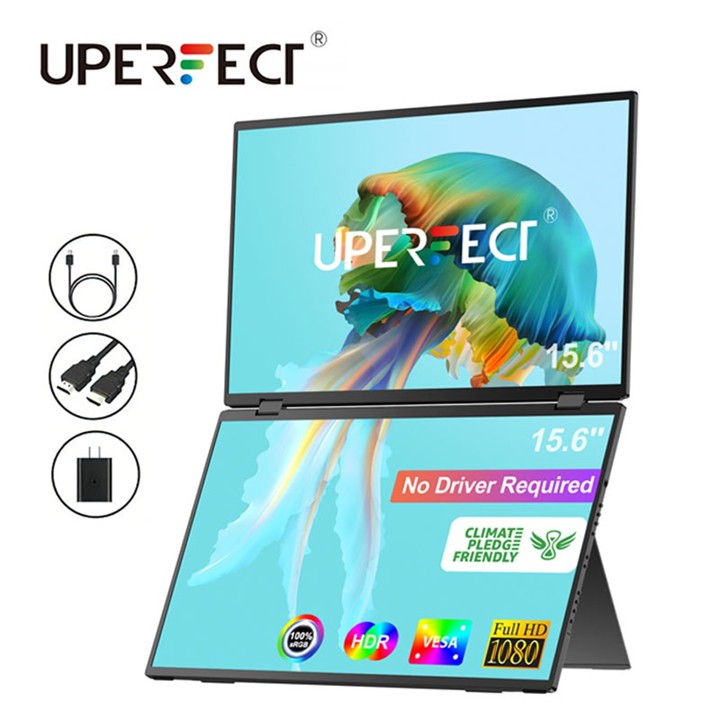 UPERFECT 15.6 Portable Monitors Three- screen IPS 100%SRGB G
