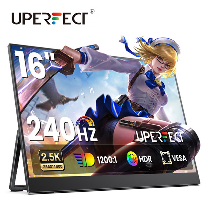 UPERFECT 16'' 240Hz 2.5K Monitor Gaming Portabel,100% sRGB Q