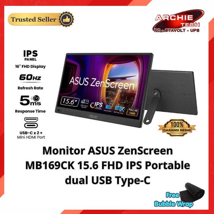 Monitor ASUS ZenScreen MB169CK 15.6 FHD IPS Portable dual US