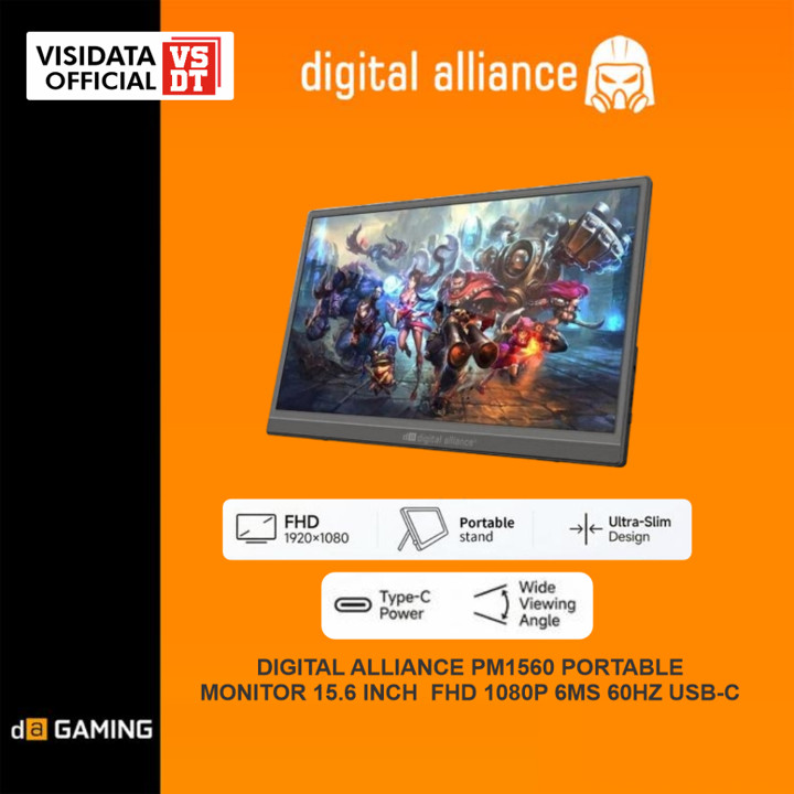 Digital Alliance DA PM1560 Portable Monitor 15.6 inch FHD 10
