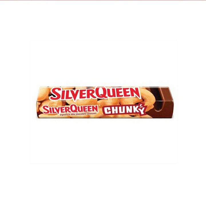 SilverQueen Chunky bar cashew 26 gr / cokelat susu dengan ka