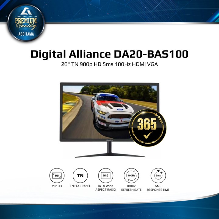DIGITAL ALLIANCE DA20-BAS100 20 TN HD 100Hz 5ms HDMIx1 VGAx1