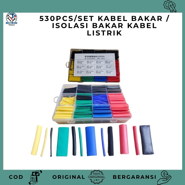 530pcs/Set Kabel Bakar / Isolasi Bakar Kabel Listrik