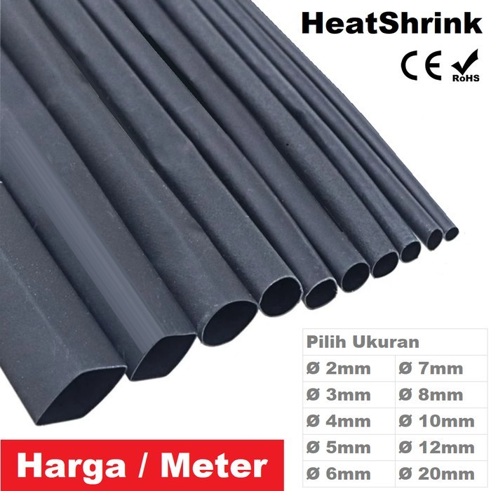 Heatshrink Isolasi Selongsong Selang Bakar Heat Shrink 4mm 4