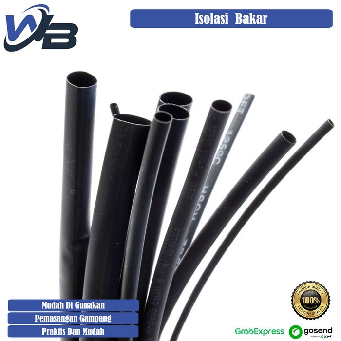 Isolasi Bakar Heat Shrink Tube Selang Selongsong Kabel Per 1