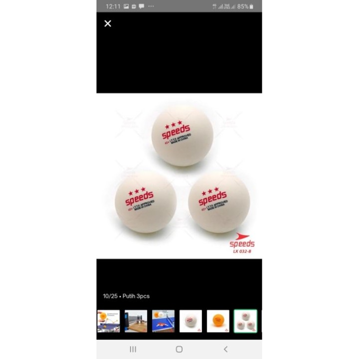 bola pingpong bola tenis meja warna putih 3 pcs merk speeds