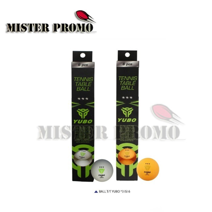 Bola Tenis Meja Pingpong YUBO 3-Star Isi 6 Original