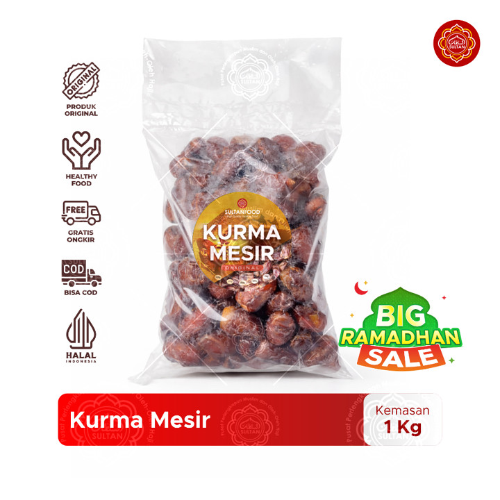 [PROMO] Kurma Mesir Golden Valley 1Kg Grade A Kurma Semi Bas