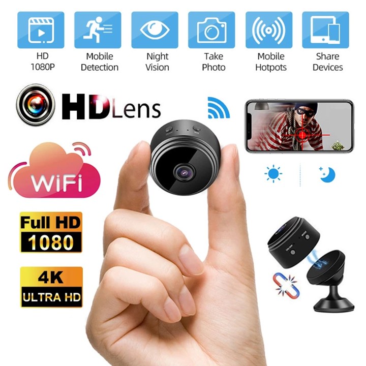 Spycam IP Camera 1080P Wifi Night Vision Mini Magnetic Camer