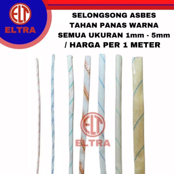 Selongsong kabel anti panas 1mm 2mm 3mm 4mm 5mm 6mm / pelind