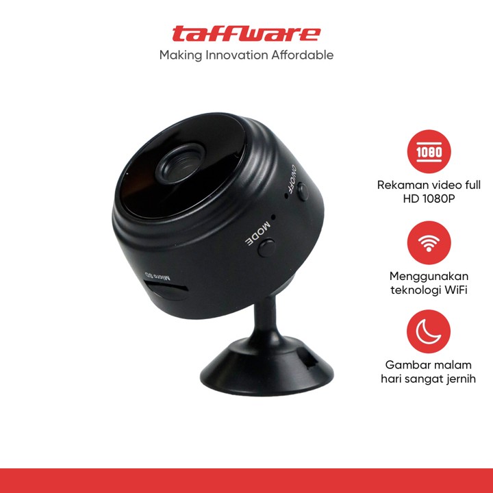 Taffware Mini WiFi IP Camera CCTV 1080P - A9