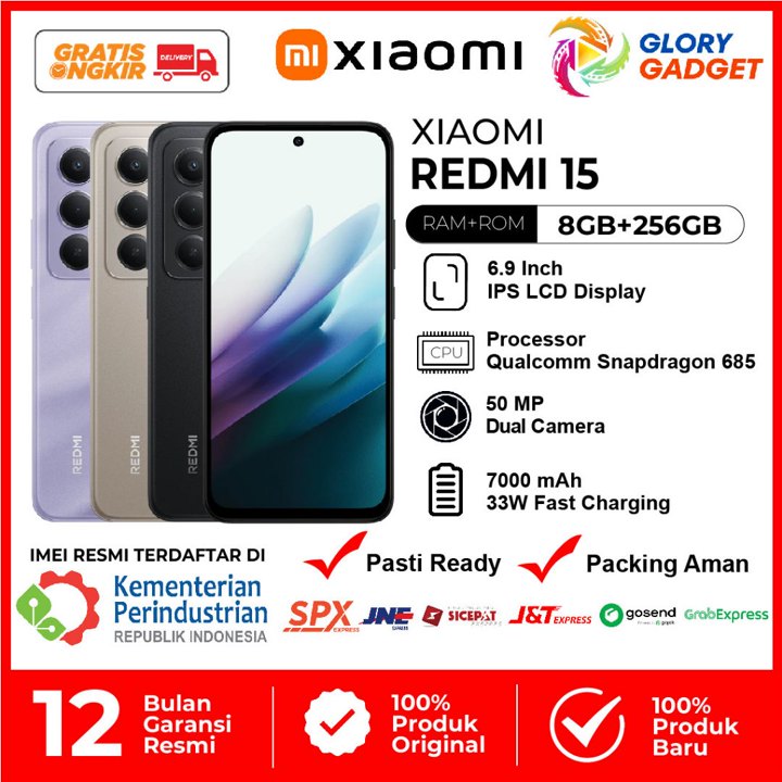 Xiaomi Redmi 15 [8GB+256GB] - Garansi Resmi 1 Tahun