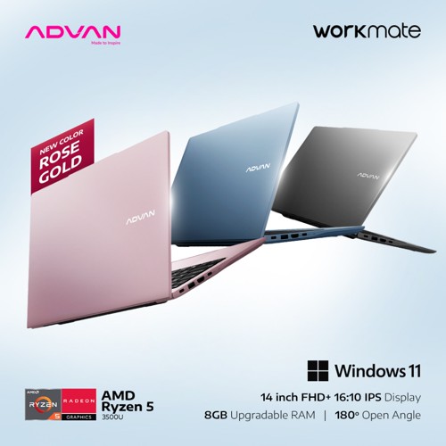 [BEST SELLER] ADVAN Laptop WorkMate | AMD Ryzen 5 3500U / Intel i3-1215U | 14 In