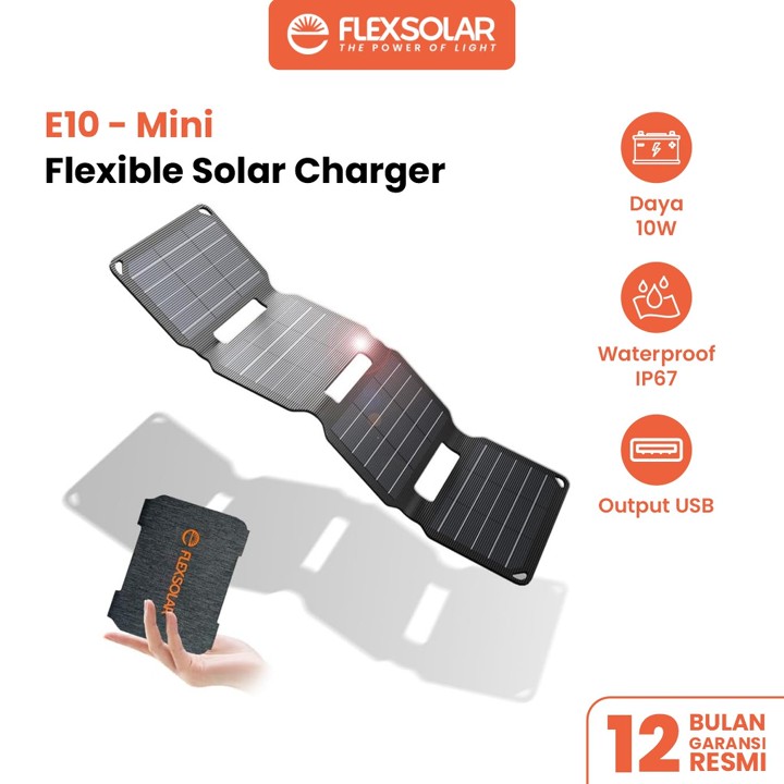 Solar Panel Portable FLEXSOLAR E10 Mini 10W Foldable USB Sol