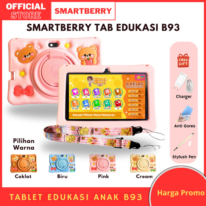 SMARTBERRY KIDS STUDY TAB B93 tab 4/128GB / Tablet Anak / Tablet 7 Inch / Tablet PC / Tablet Android 14 / 4/128 GB / 2Camera Bluetooth