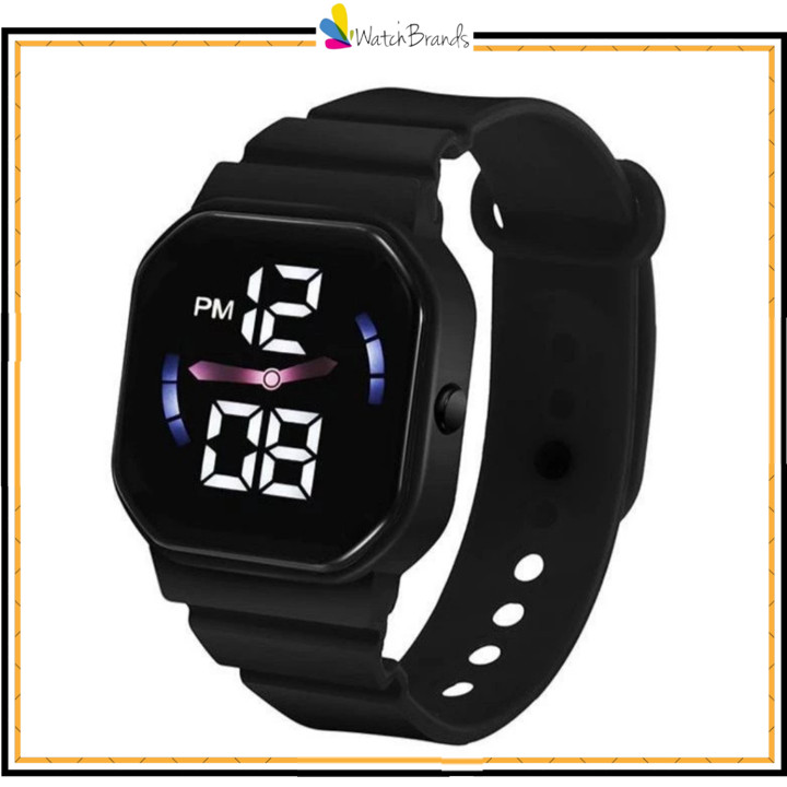 WBS Jam Tangan LED Digital Pria Wanita Rubber Electronic Fas