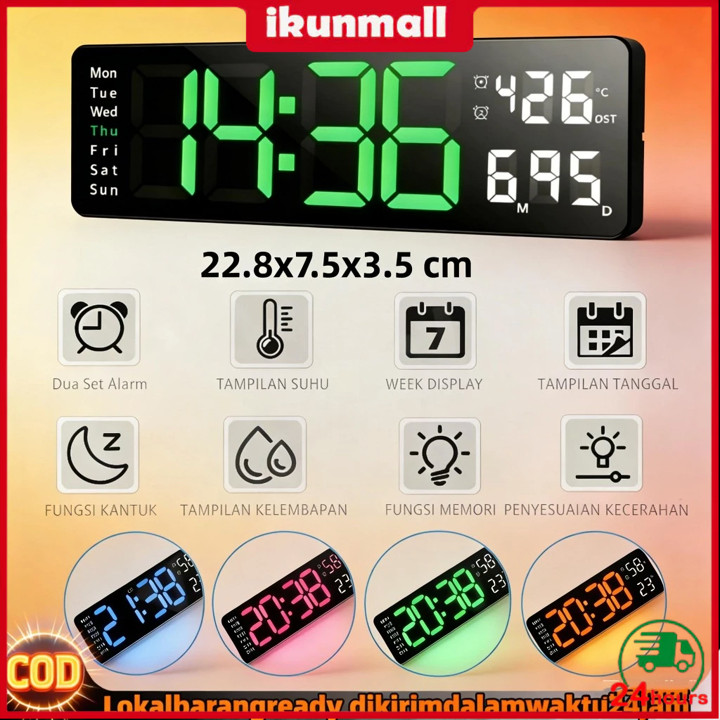 COD  Jam Alarm Digital LED JD-5503 Design Bisa Dekor Rumah K