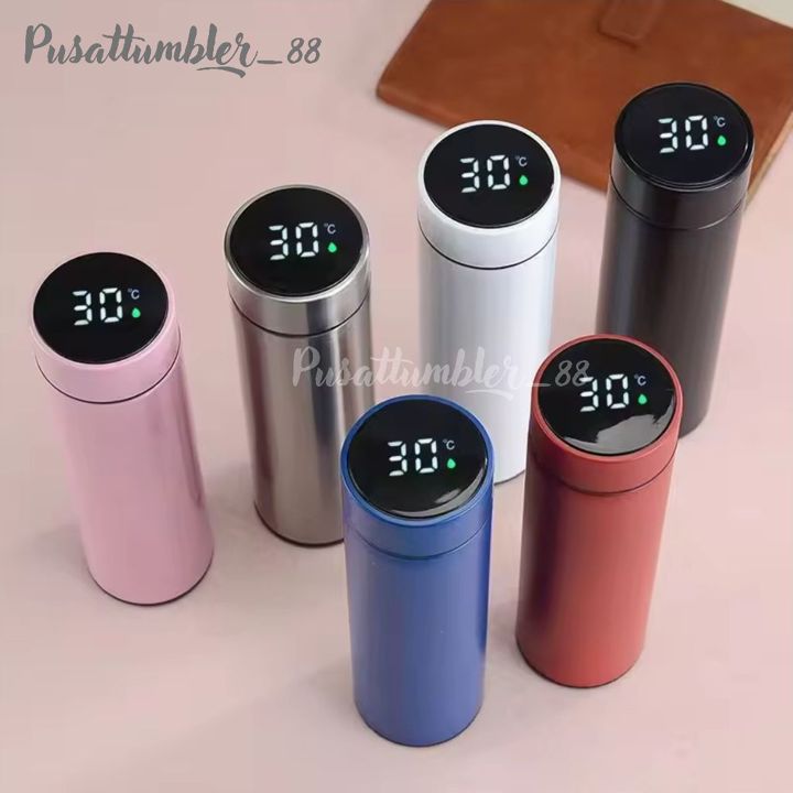 [ MJG8003 ] Tumbler LED Suhu polos botol minum stainless 500