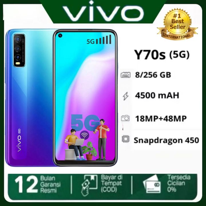 HP VIVO Y70s 5G RAM 12GB+256GB LAYAR 6.53INCH 4K BATERY 4500