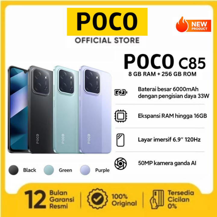 XIAOMI POCO C85 NFC 8/256GB GARANSI RESMI - Poco C85